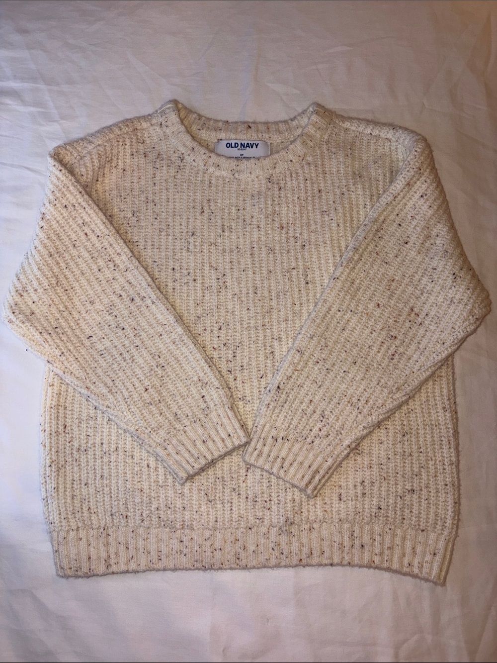 Old Navy Cream Speckled Crewneck Sweater - Toddler’s